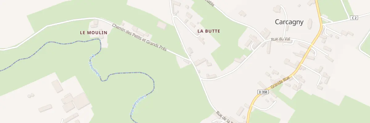 Plan du 1 Che des Petits et Grands Prés à Carcagny