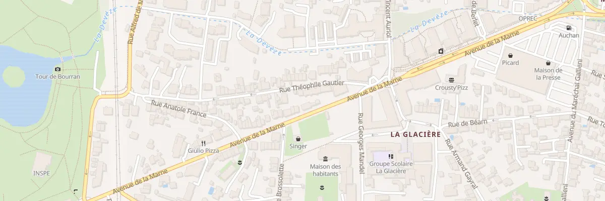 Plan du 12 Rue Theophile Gautier à Mérignac