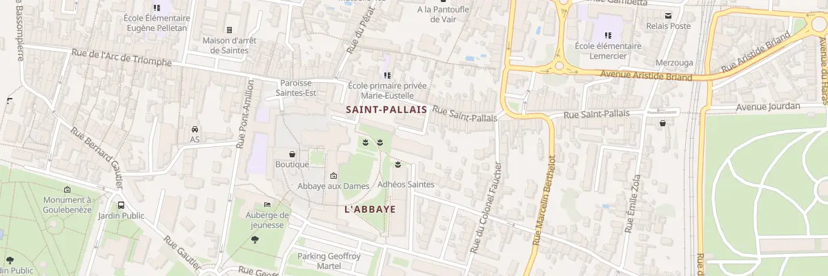 Plan du 18 Rue Saint Pallais à Saintes
