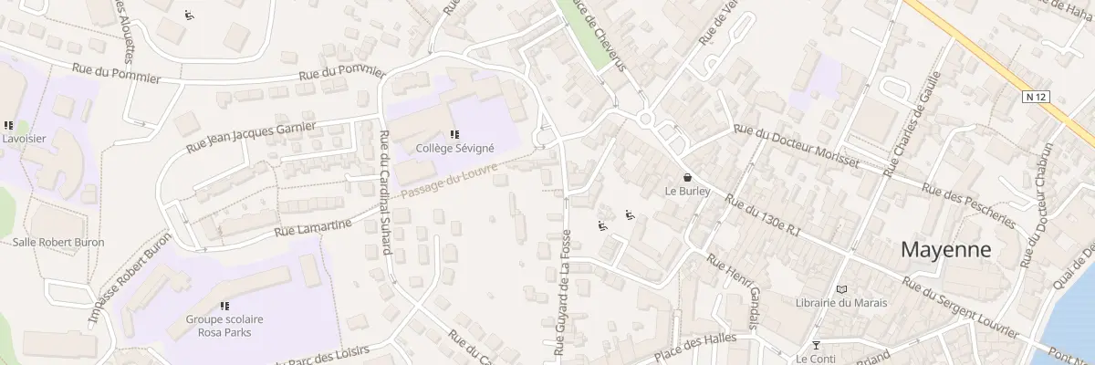 Plan du 17B Rue Guyard de la Fosse à Mayenne