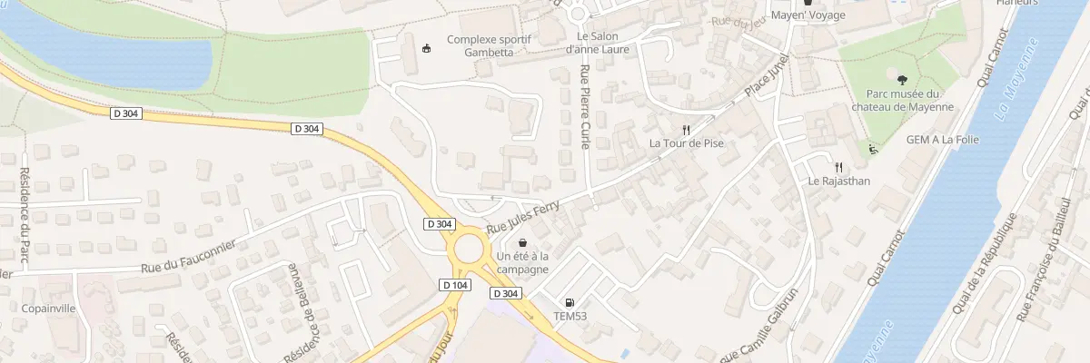 Plan du 2 Sq Alex 1er de Yougoslavie à Mayenne