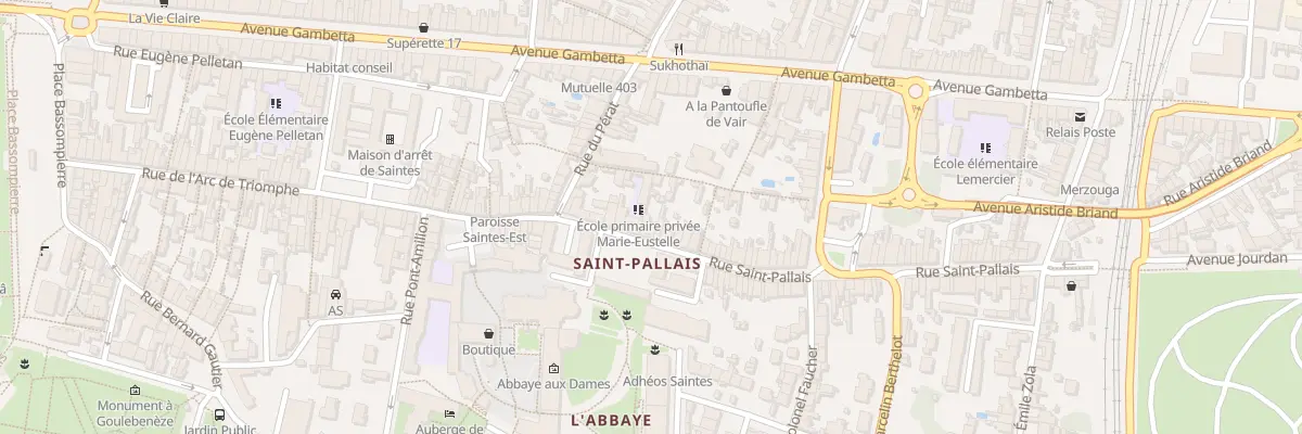Plan du 43 Rue Saint Pallais à Saintes