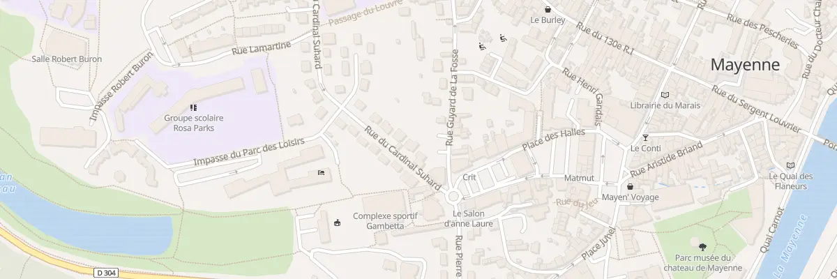 Plan du 6 Rue du cardinal Suhard à Mayenne