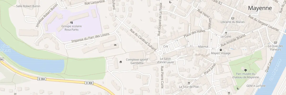 Plan du 1 Rue du cardinal Suhard à Mayenne