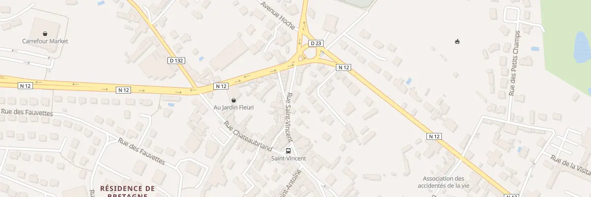 Plan du 12 Rue Saint-Vincent à Mayenne