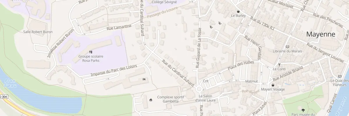 Plan du 10 Rue du cardinal Suhard à Mayenne