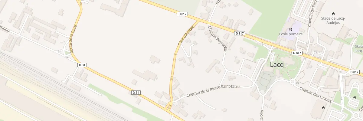 Plan du 9277 Côte de l’Arouêt à Lacq
