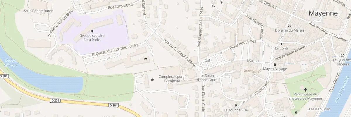 Plan du 3 Rue du cardinal Suhard à Mayenne