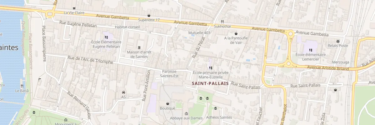 Plan du 3 Rue du Pérat à Saintes
