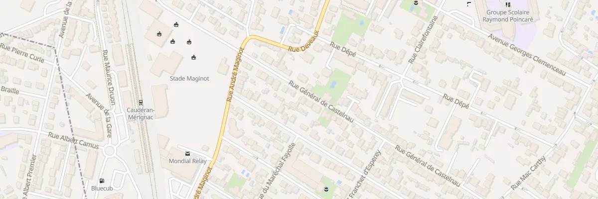 Plan du 68 Rue General Castelnau à Bordeaux