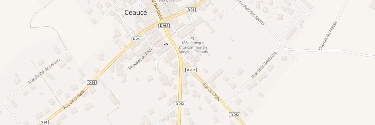 Plan du 7 Rue d’Ambrières à Ceaucé