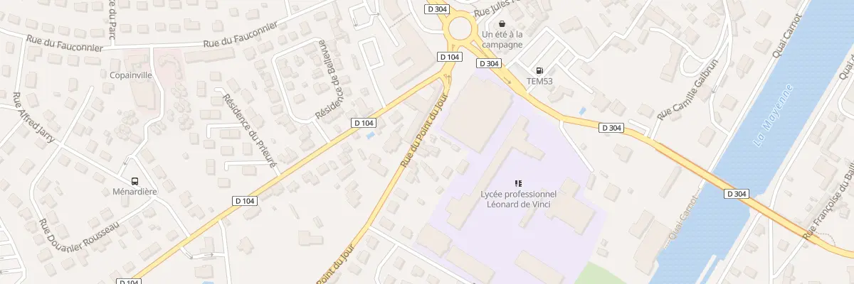Plan du 75 Rue du Point du Jour à Mayenne