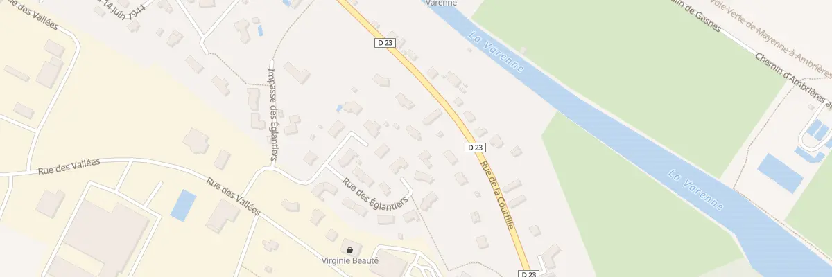 Plan du 22 Rue de la Courtille à Ambrières-les-Vallées