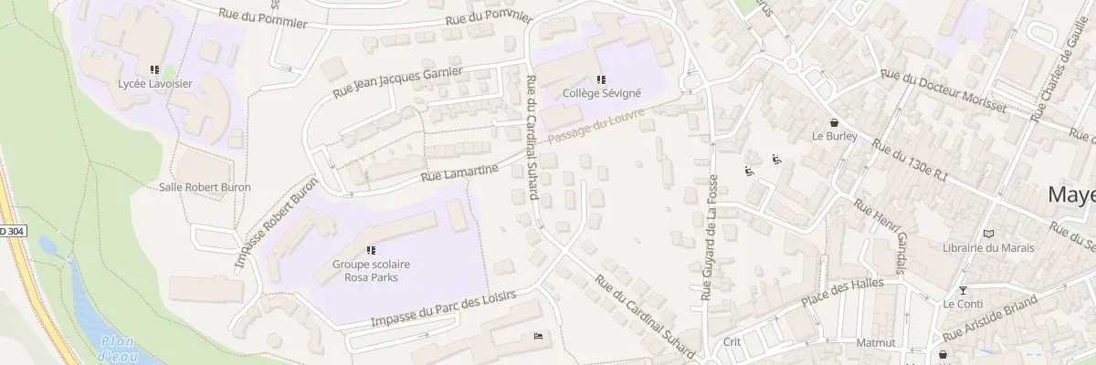 Plan du 20 Rue du cardinal Suhard à Mayenne