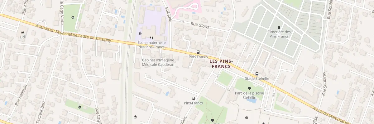 Plan du 344 Av Mal de Lattre de Tassigny à Bordeaux