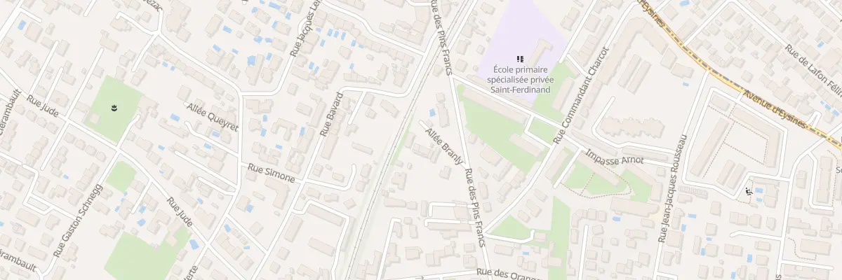 Plan du 13 All Branly à Bordeaux