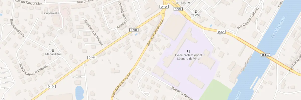 Plan du 125 Rue du Point du Jour à Mayenne