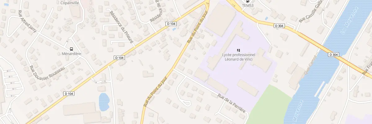Plan du 161 Rue du Point du Jour à Mayenne