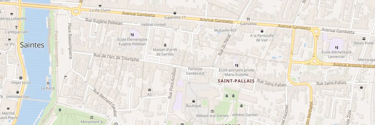 Plan du 5 Rue Saint Pallais à Saintes