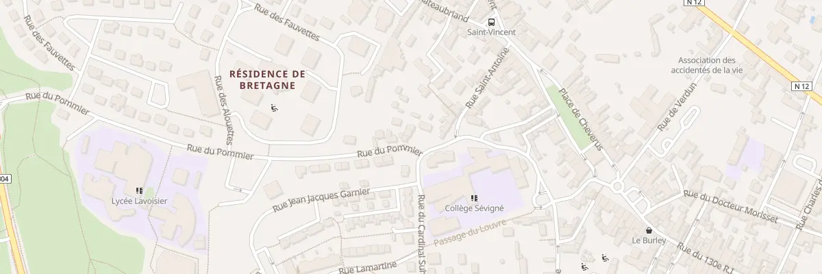 Plan du 2 Rue du Pommier à Mayenne