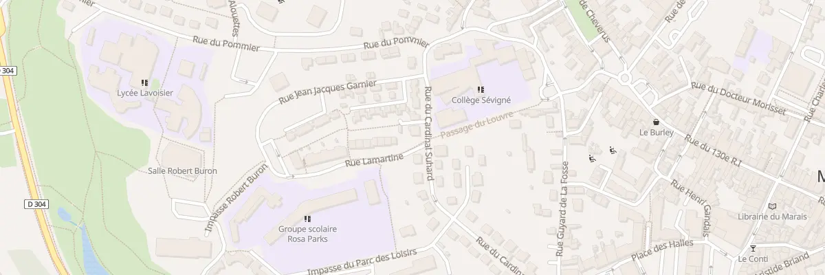 Plan du 25 Rue du cardinal Suhard à Mayenne