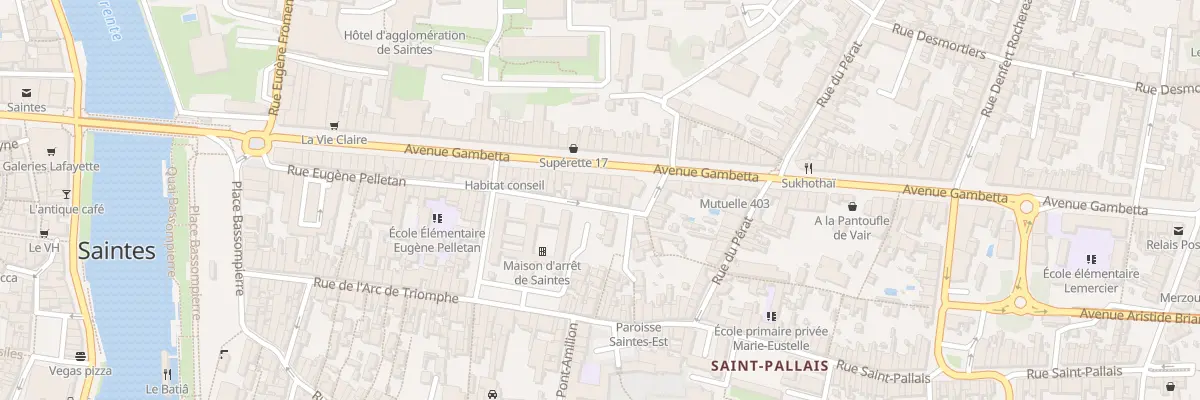 Plan du 63 Rue Eugène Pelletan à Saintes