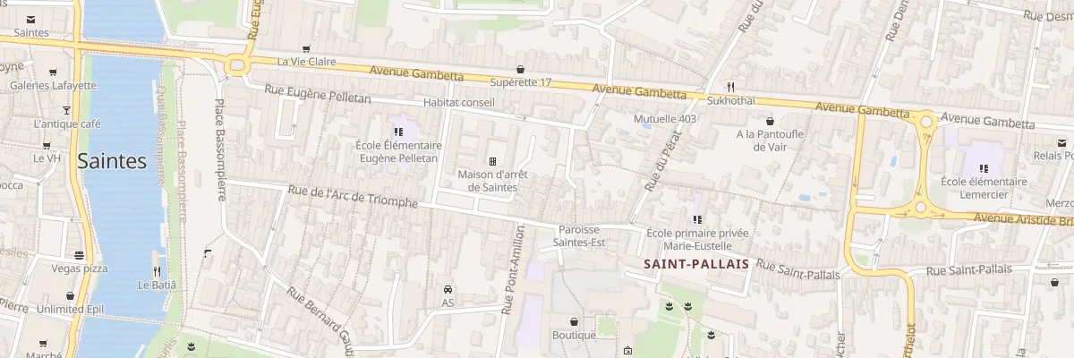 Plan du 65B Rue Arc de Triomphe à Saintes