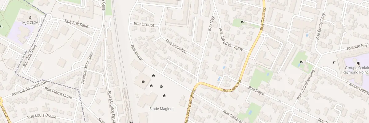 Plan du 8 Rue Massena à Bordeaux