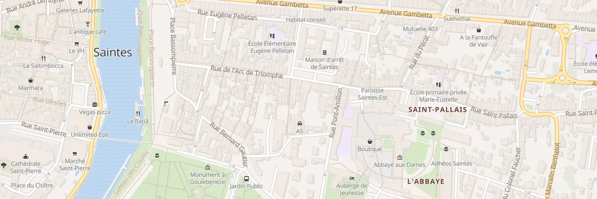 Plan du 76T Rue Arc de Triomphe à Saintes