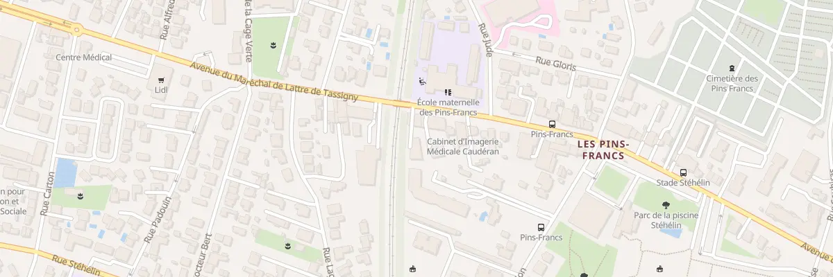 Plan du 374 Av Mal de Lattre de Tassigny à Bordeaux
