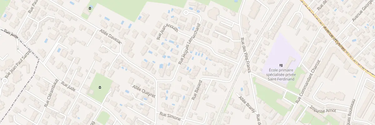 Plan du 11 Rue Jacques Lemarchand à Bordeaux