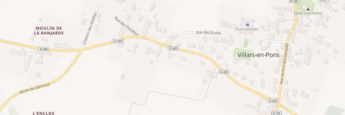 Plan du 23 Rue de la Croix à Villars-en-Pons