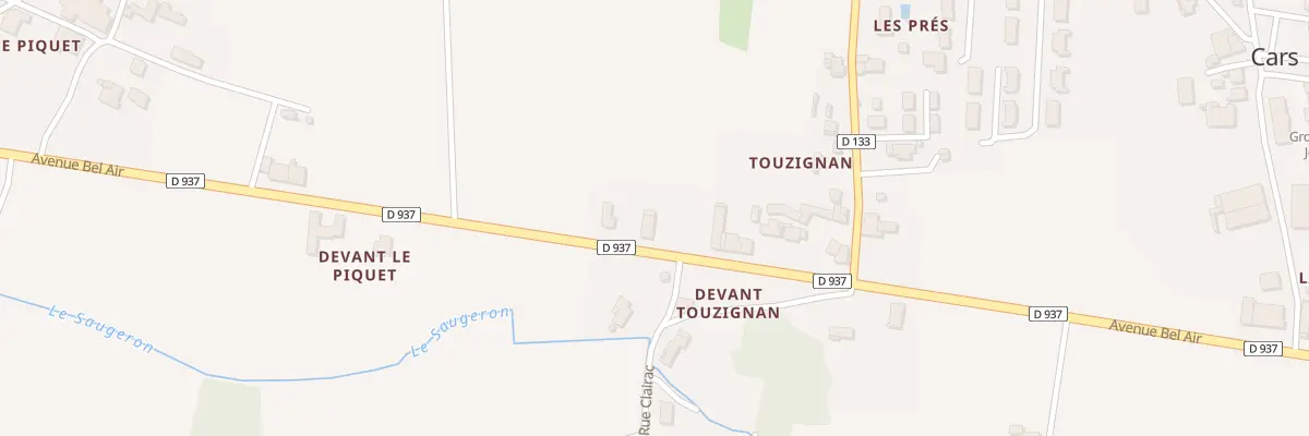 Plan du 19 Touzignan à Cars