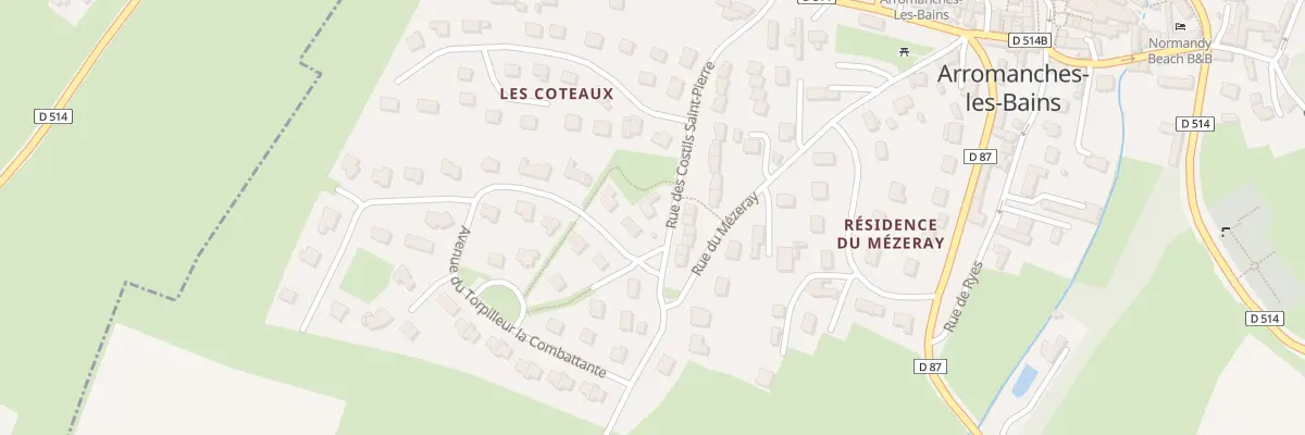 Plan du 14 Rue des Costils Saint-Pierre à Arromanches-les-Bains