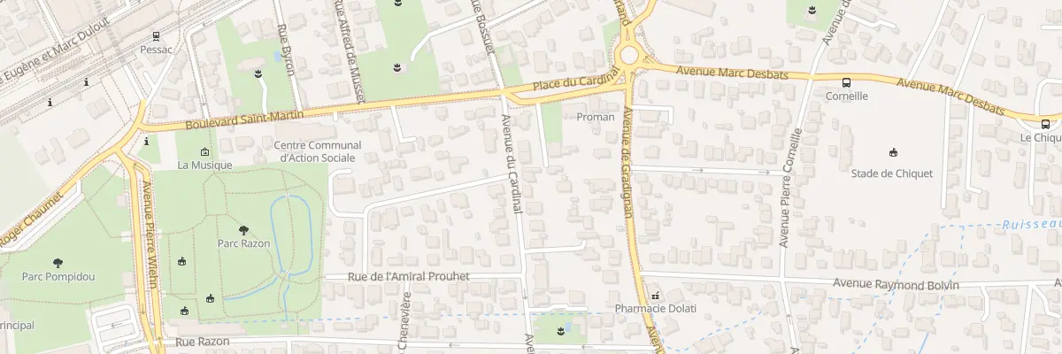 Plan du 21 Av de Cardinal à Pessac
