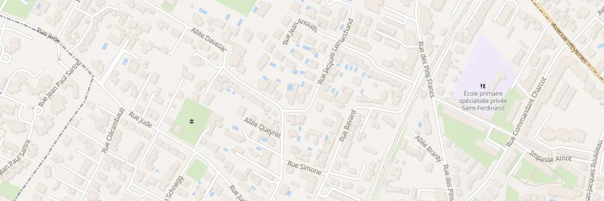 Plan du 2 Rue Jacques Lemarchand à Bordeaux