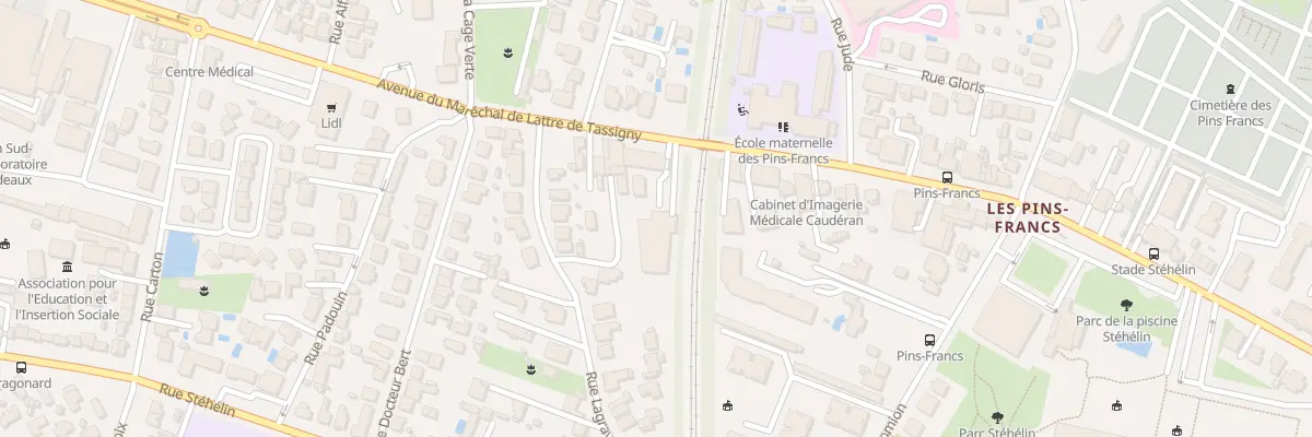 Plan du 382 Av Mal de Lattre de Tassigny à Bordeaux