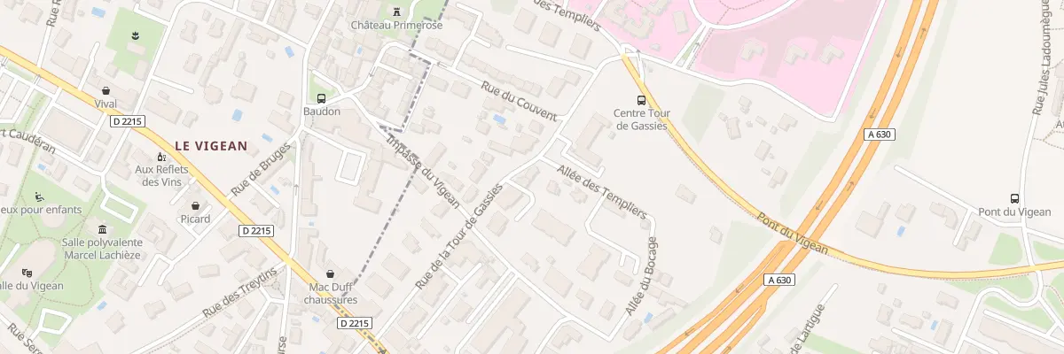 Plan du 110 Rue de la Tour de Gassies à Bruges