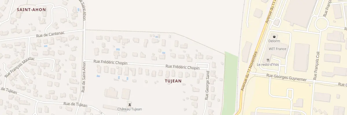 Plan du 5 Rue Frédéric Chopin à Blanquefort