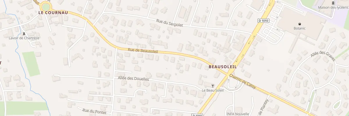 Plan du 14 Rue de Beausoleil à Gradignan