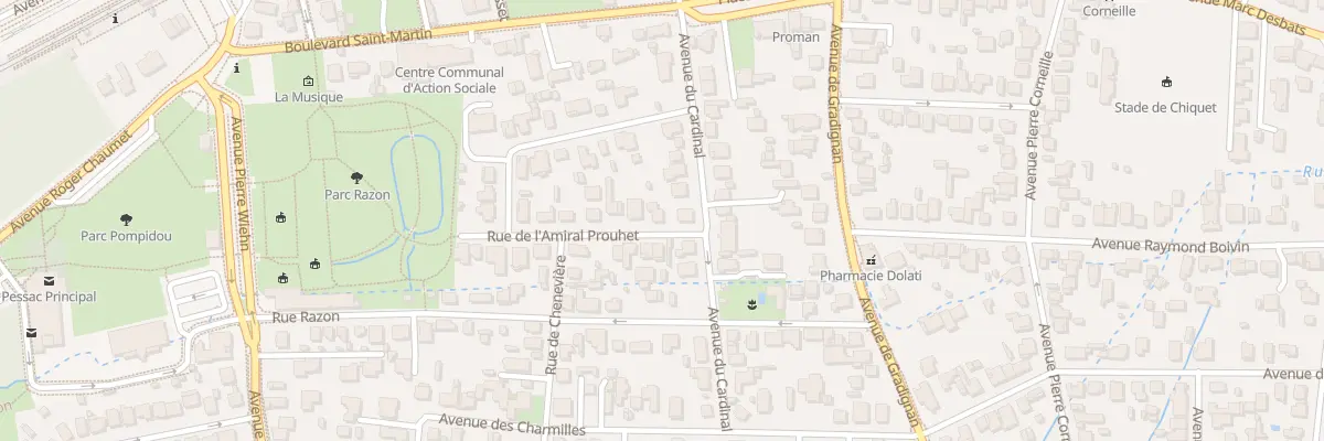 Plan du 4 Rue Amiral Prouhet à Pessac