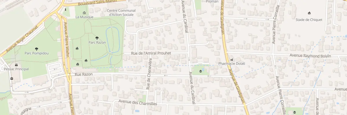 Plan du 3 Rue Amiral Prouhet à Pessac