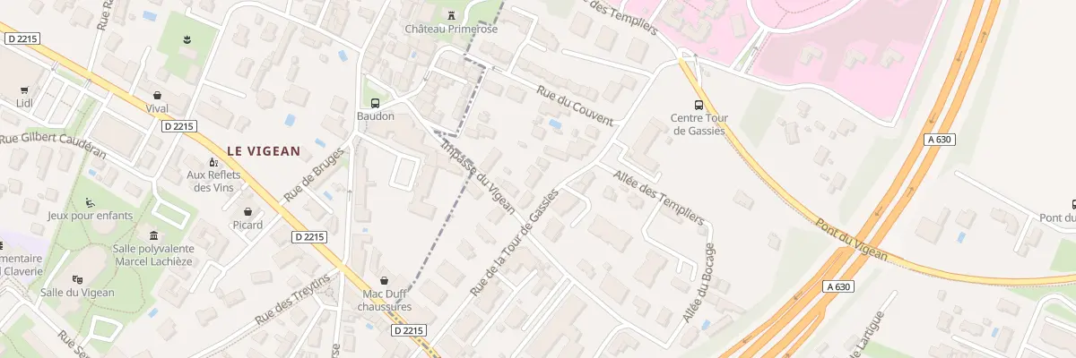 Plan du 115 Rue de la Tour de Gassies à Bruges