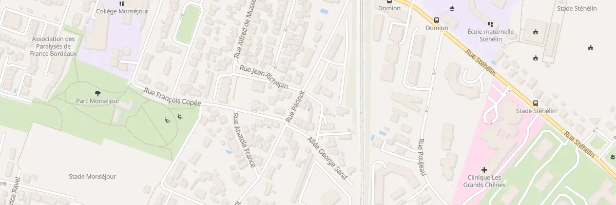 Plan du 20 Rue Perinot à Bordeaux