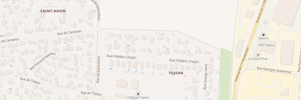 Plan du 19 Rue Frédéric Chopin à Blanquefort