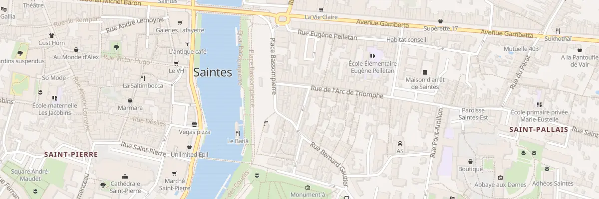Plan du 12 Rue Arc de Triomphe à Saintes