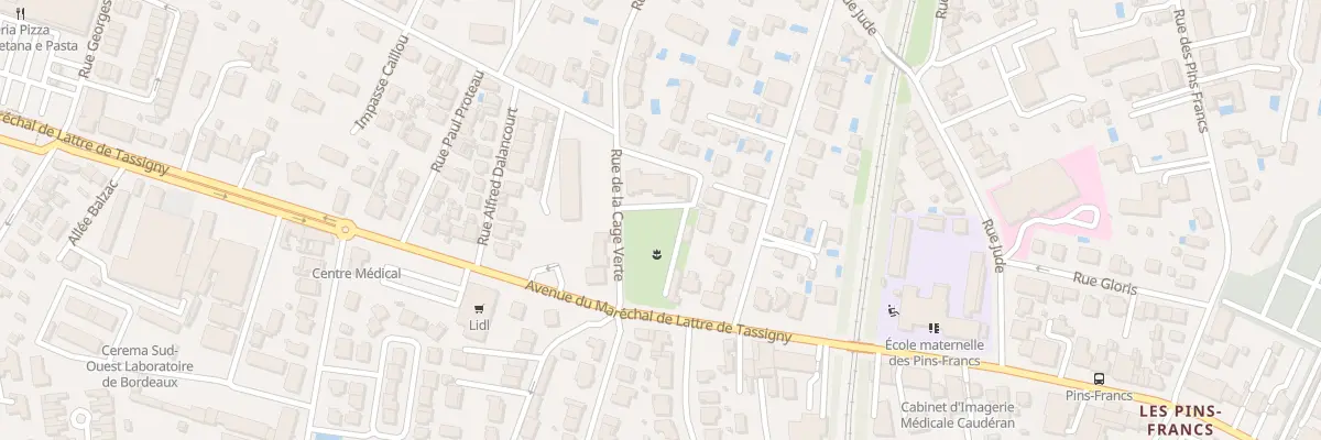 Plan du 11 Rue Cage Verte à Bordeaux