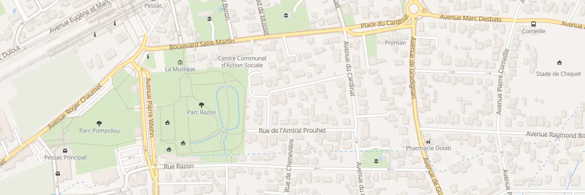 Plan du 28 Rue Amiral Prouhet à Pessac