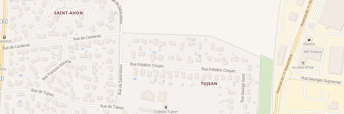 Plan du 21 Rue Frédéric Chopin à Blanquefort
