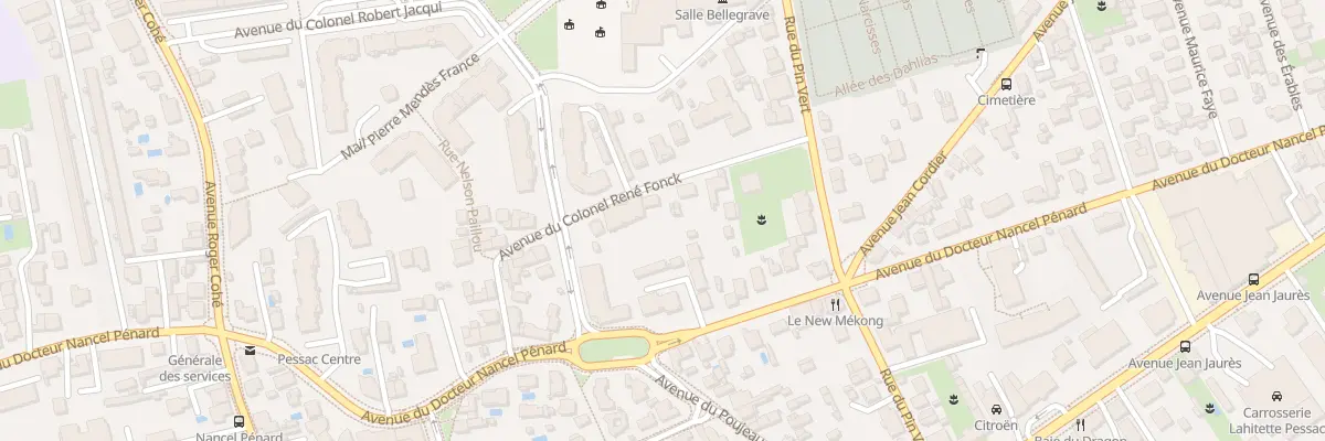 Plan du 14 Rue du Colonel Fonck à Pessac